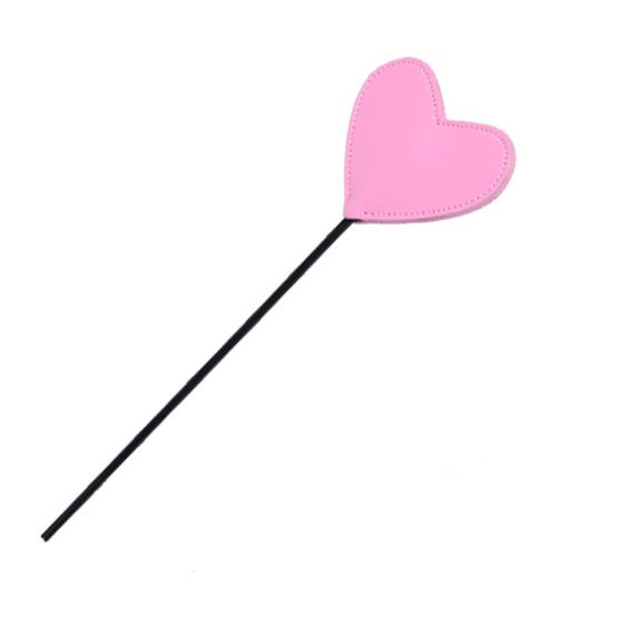Pink Heart Leather Paddle - Adult Couple's Toy