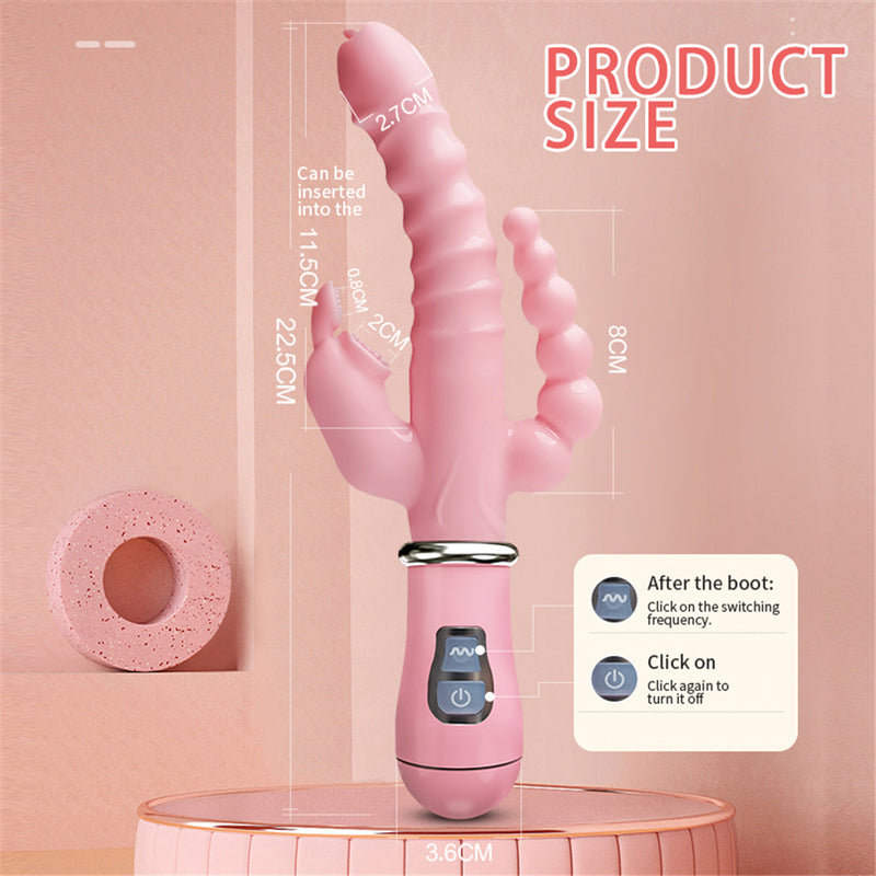 Love Rabbit Vibration Massage Three-Pronged Adult Toy